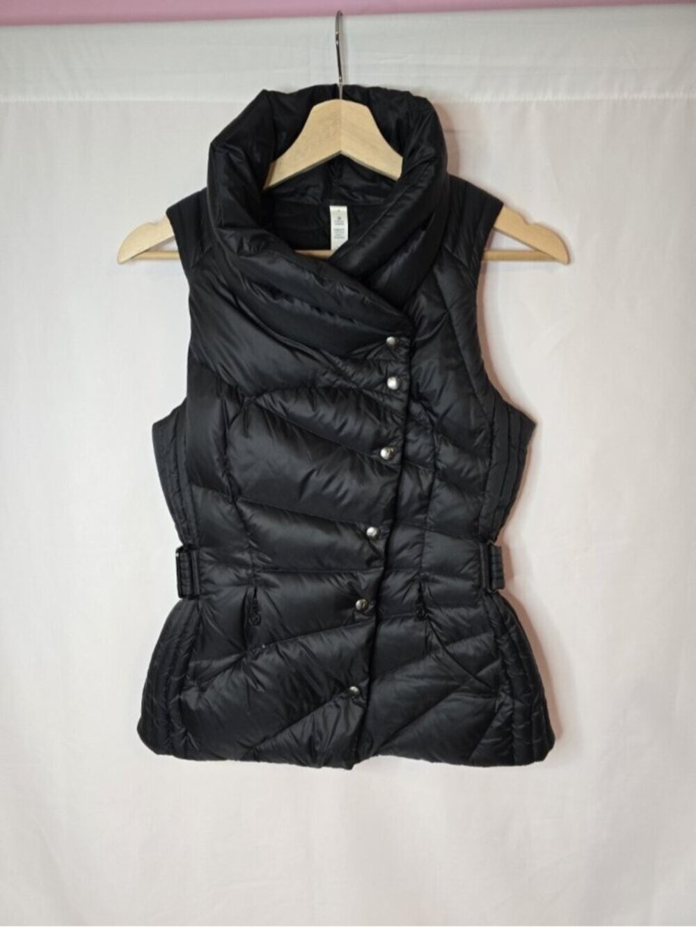 Lululemon RARE “Get Down” Black Quilted Puffer Reversible Down Vest Size XS/S -4